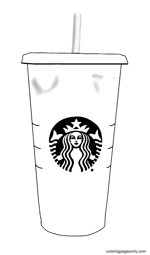 Starbucks para colorear y Pintar - Imágenes Para Dibujar Gratis